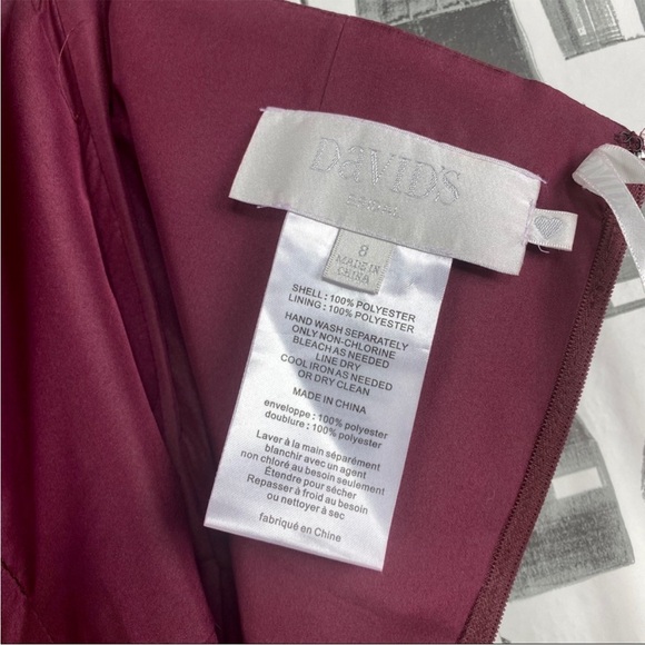 David’s bridal strapless chiffon dress - Picture 5 of 8